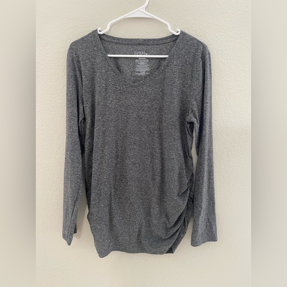 Gray Maternity Active Long Sleeve
